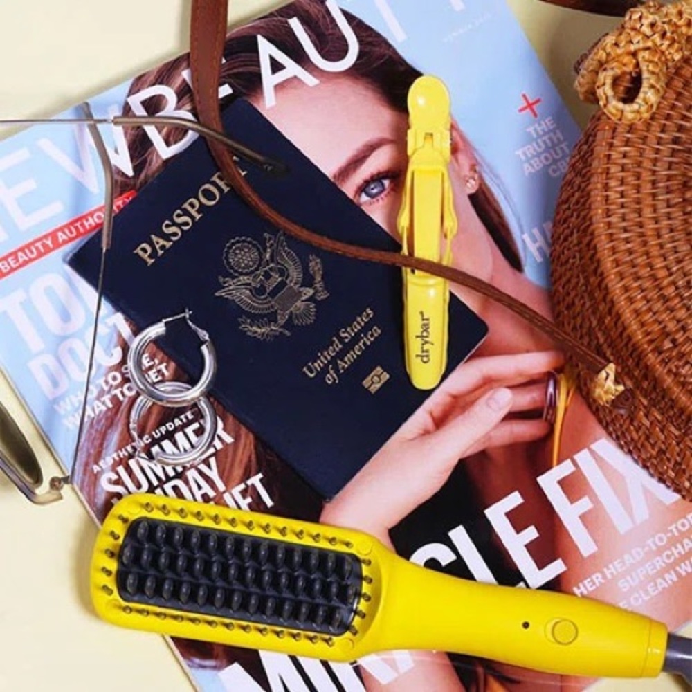 Drybar The Baby Brush Crush Mini Heated Travel Straightening Brush